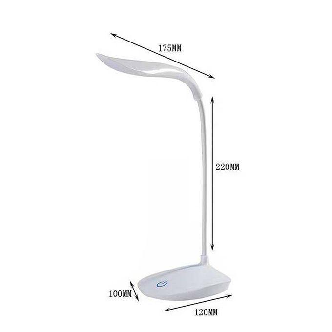 Bedside Desk USB Desk Lamp Night Light - White
