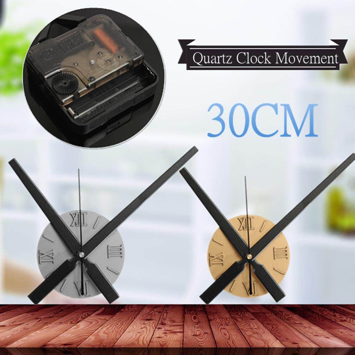 30cm Long Silent Quartz Wall Clock Movement DIY Hands Mechanism Hands Gold (gold)