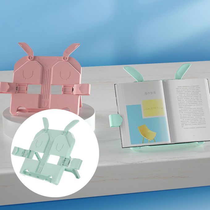 Portable Bookstand Reading Rack Bookend For Cookbook Display Blue
