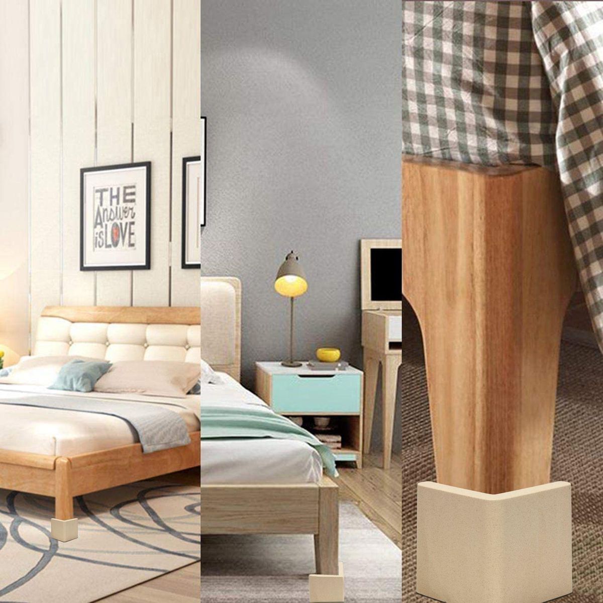 Bed Risers 3 Inch Heavy Duty Bed Lifters for
