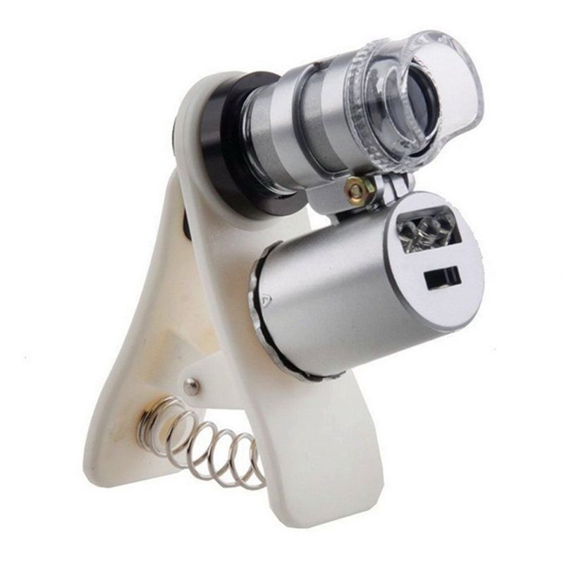 60X Magnifying Glass for Phone Clip Magnifying Glass for Mobile Phone Portable Jewelry Loupe Mobile Mini Microscope
