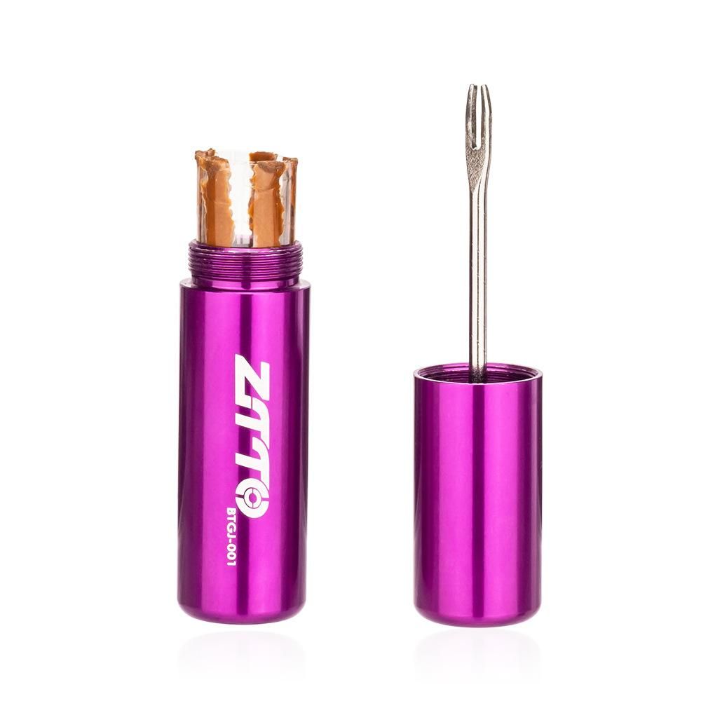ZTTO Bike Tire Repairing Kit Tubeless Tire Plug Tool Fix Flat Puncture with 5 Strips & 2 Handlebar Plugs for MTB Mountain Road Bike