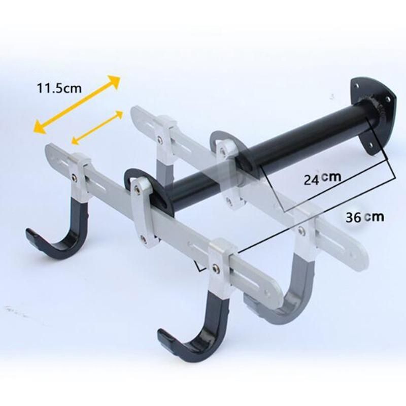 Bicycle Wall Mount Alloy Rack Tilting Depth Width Multi Adju