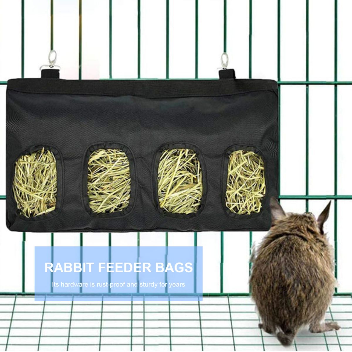 Rabbit Feeder Bags Guinea Pigs Hay Bag Long Wear Feeder Bag