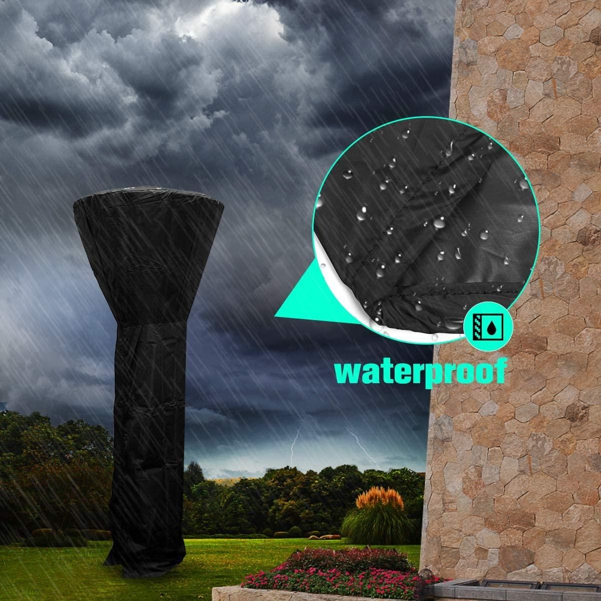 Heater Cover Courtyard Heater Waterproof Rain Cover Heater Cover Waterproof Zipper Storage Bag 2 Pack H87XD33X19 In