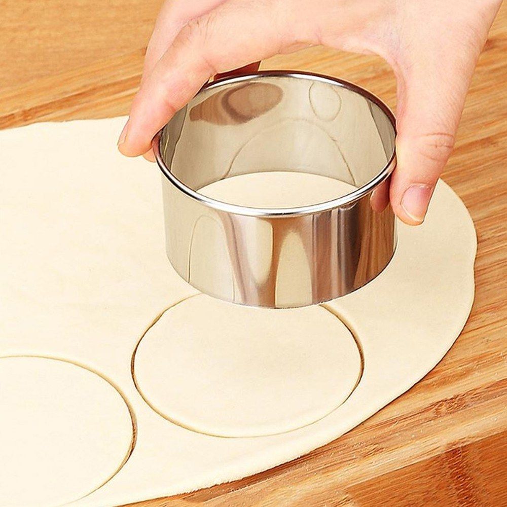 Stainless Steel Circle Pastry Cutter Set 3 Pieces Cookie