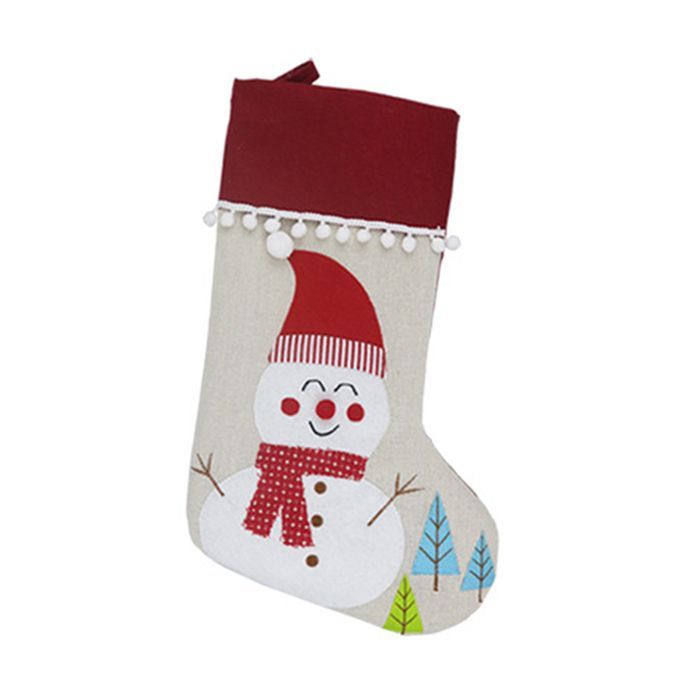 Christmas Santa Snowman Bear Stocking Sock Gift Bag Hanging-