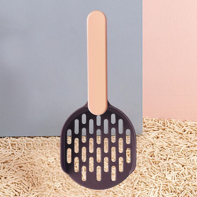 Cat Litter Scooper Comfortable Grip Shovel Sifter For Coffee Pink