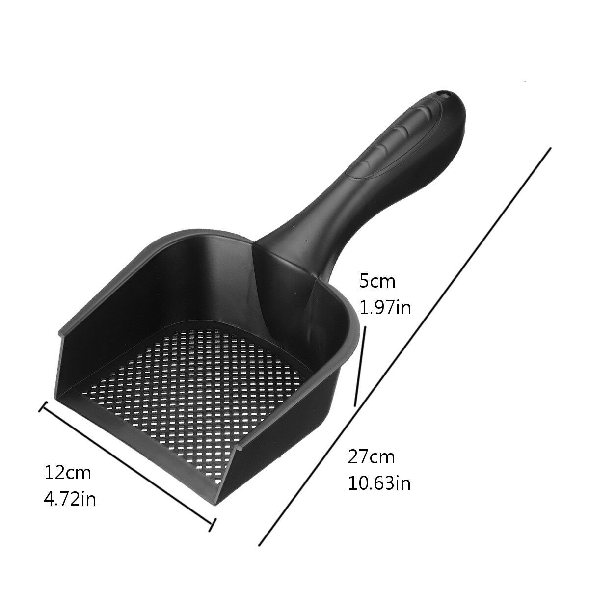 Digging Sifting Scoop Cleaner Corner Sand Shovel Plastic Beach Water Detector Terrarium Bedding Substrate Litter Tool 2.5mm Holes Flat Head
