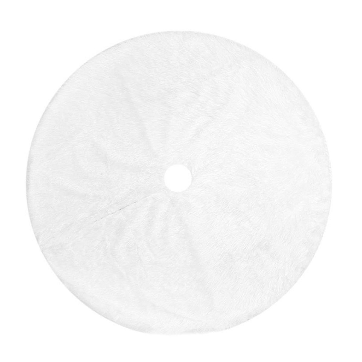 Christmas Tree Skirt 31 Inch Snowy White Faux Fur Xmas Plush