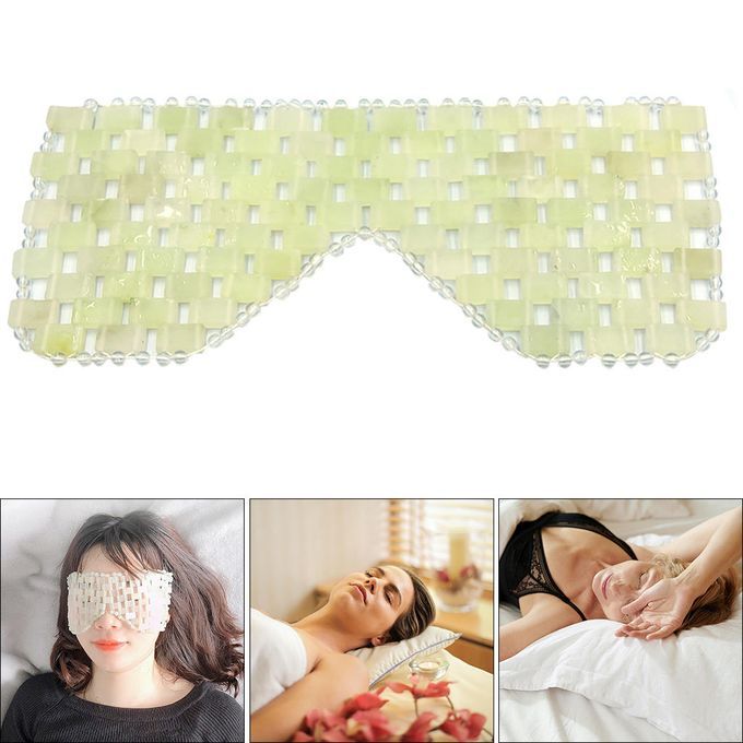 Comfortable Jade Sleep Mask For Relaxation Puffy Eyes Dark Circles