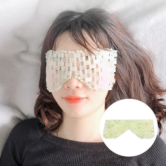 Comfortable Jade Sleep Mask For Relaxation Puffy Eyes Dark Circles