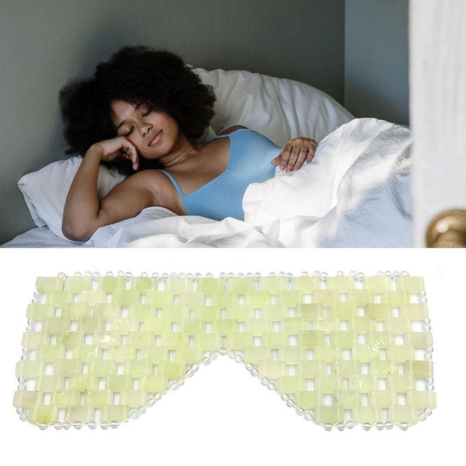 Comfortable Jade Sleep Mask For Relaxation Puffy Eyes Dark Circles