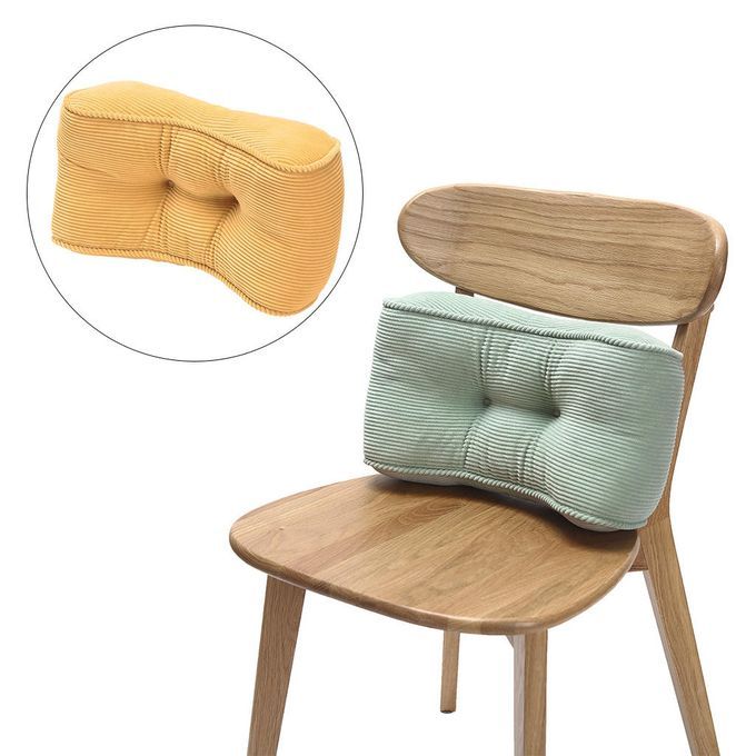 Comfort Lumbar Support Pillow Cushion Cotton For Car Seat Game Yellow