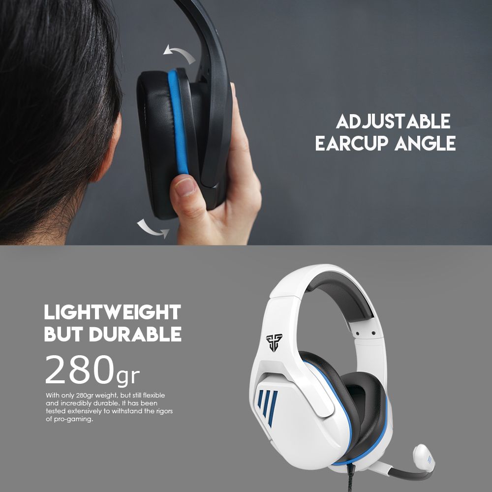 MH86 Wired Game Headset 3.5mm Surround Sound Memory Foam Ear Pad With Microphone And One Turn Two Plug For PC PS4 PS5