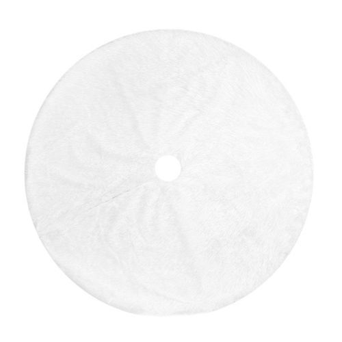 Christmas Tree Skirt 31 Inch Snowy White Faux Fur Xmas Plush