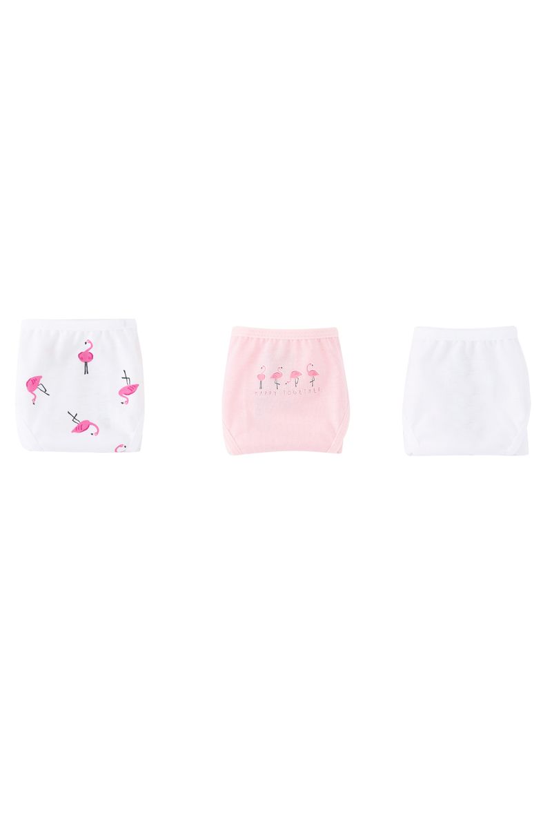 3 Piece Set Girl Underwear Regular Fit Slip -Multicolor