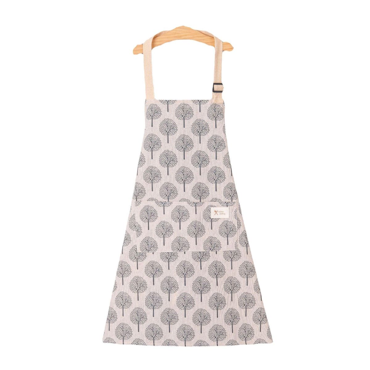 Fortune Tree Cotton Linen Waist Wholesale Kitchen Home Cooking Restaurant Workwear Fashion Korean Adjustment Hanging Neck white hair tree