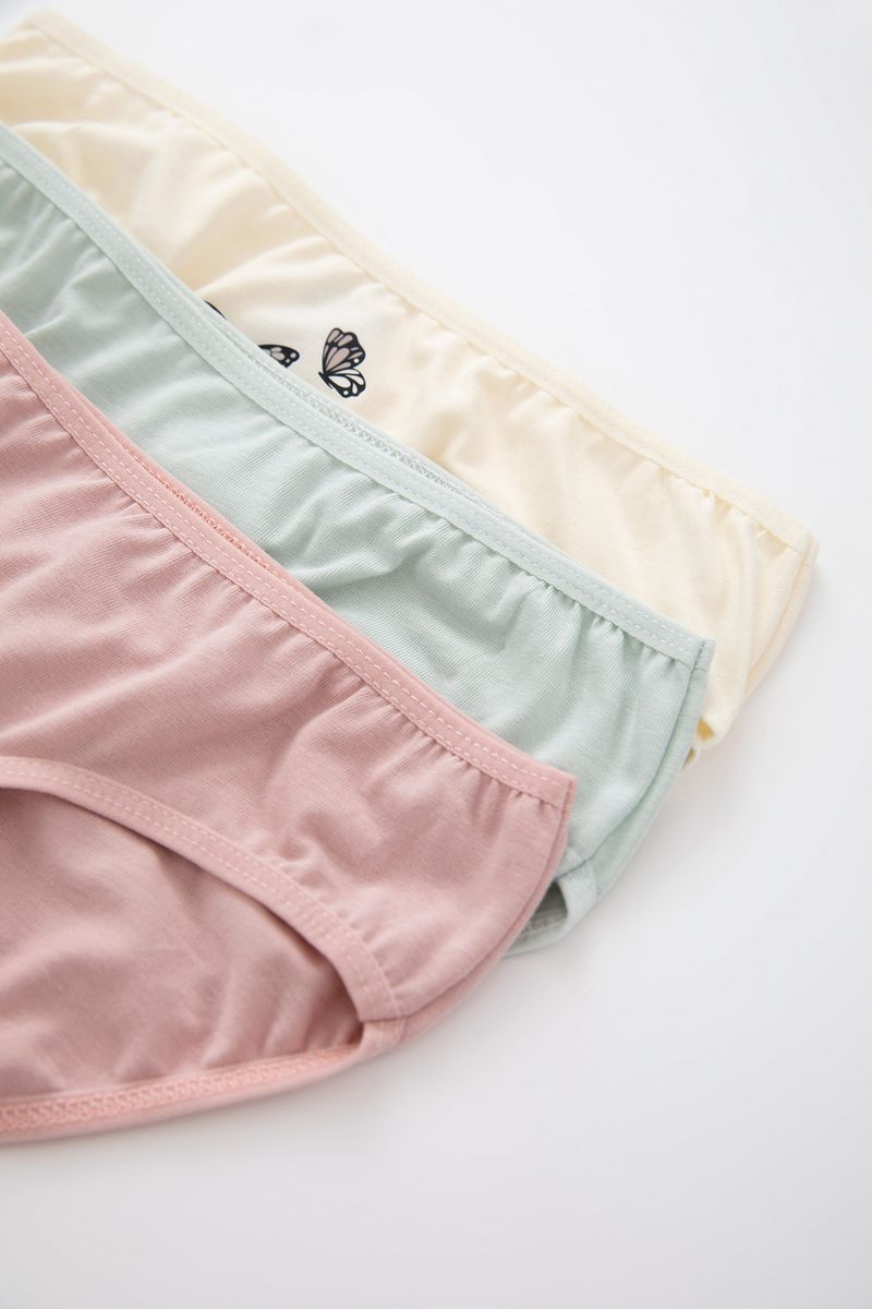 3 Piece Set Girl Underwear Regular Fit Slip -Beige