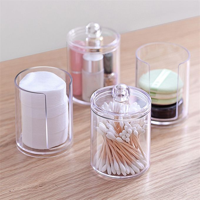 Makeup Organizer Cotton Swabs Container Cosmetic Makeup Cotton Pad Organizer Jewelry Storage Box