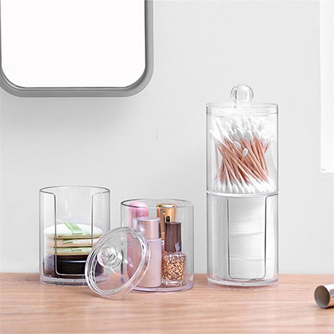 Makeup Organizer Cotton Swabs Container Cosmetic Makeup Cotton Pad Organizer Jewelry Storage Box