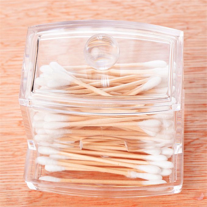 Makeup Organizer Cotton Swabs Container Cosmetic Makeup Cotton Pad Organizer Jewelry Storage Box
