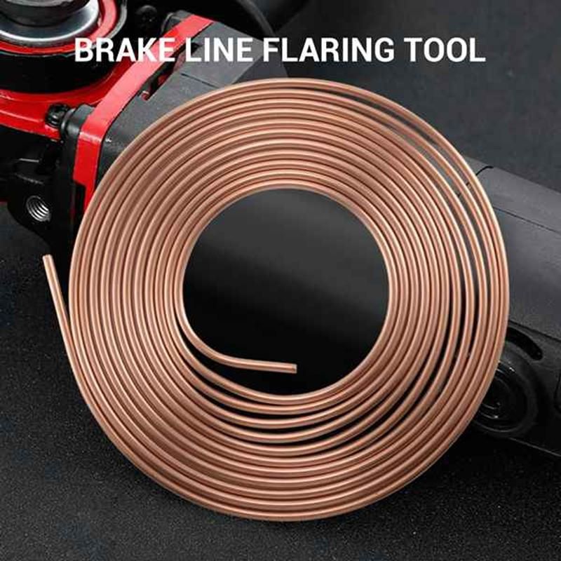 25FT 762M Tube Nuts Car Roll Tube Coil of 14 Inch OD Copper Brake Pipe Hose Line Piping Tube Tubing Anti-Rust