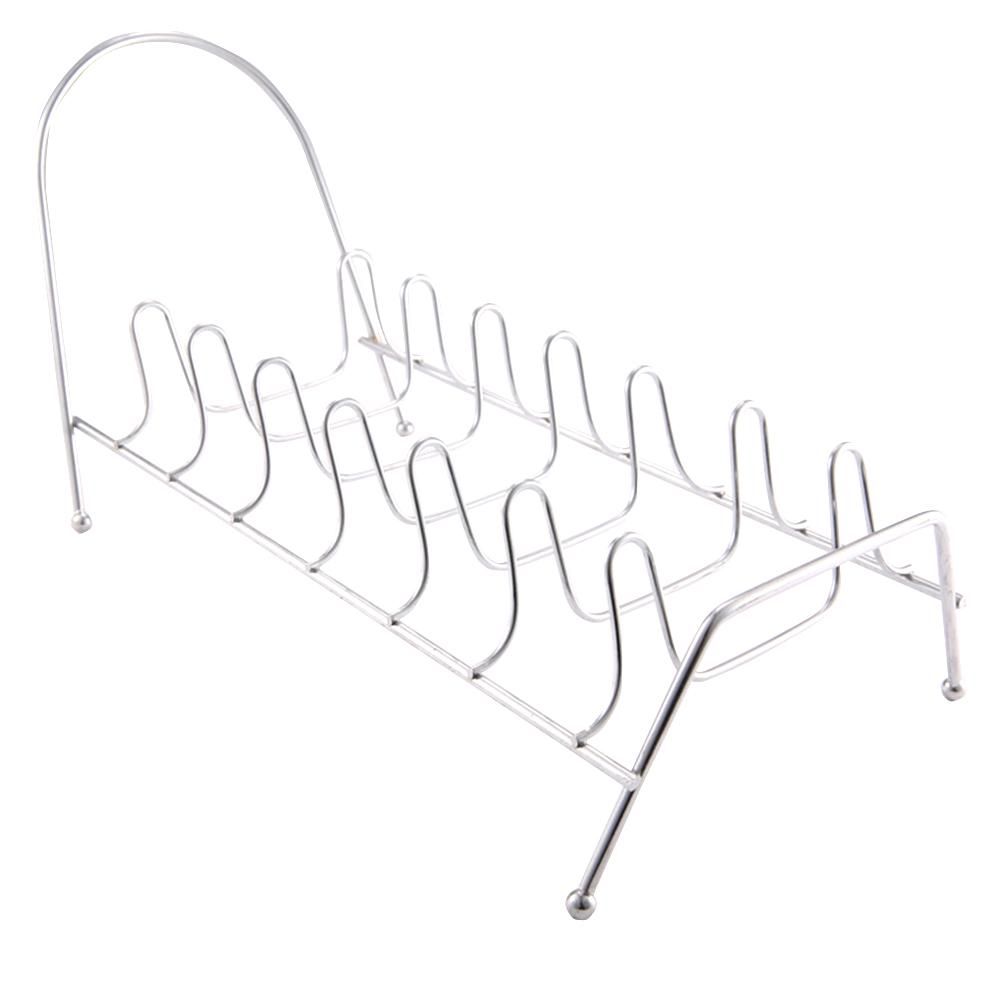 Countertop Pot Lid Plates Stainless Steel Pan Dish RaHolder Draining Bowl Storage Sh Kitchen 7 Slots Sink Drying Stand