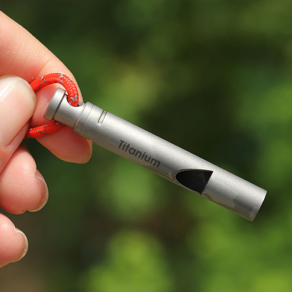Ultralight Titanium Emergency Whistle With Cord Outdoor