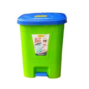 Plastic Pedal Bin Step Bin Kitchen Waste Bin GREEN LID