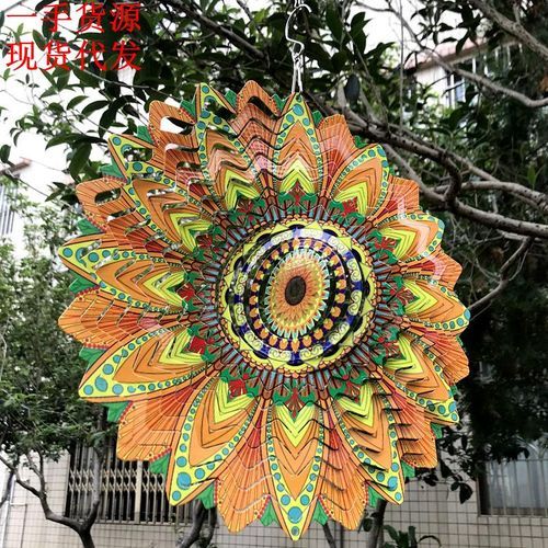 3D Rotating Beating Wind Spinner Chimes Garden Outdoor