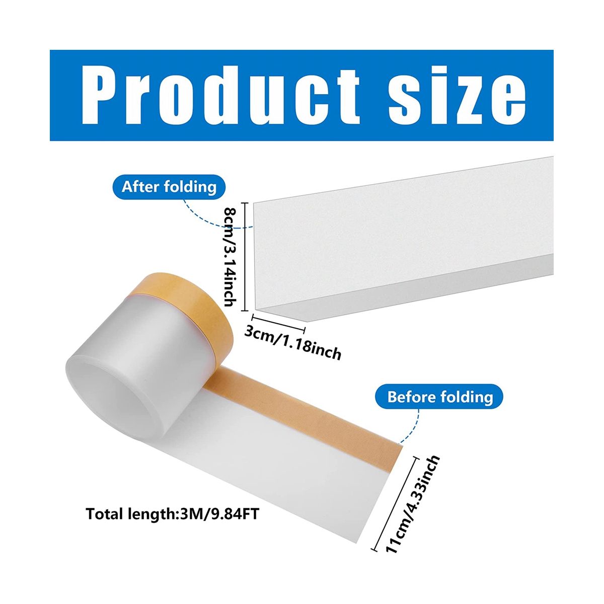 118Inch Cuttable Under Couch Bed Blocker,Toy Blockers for