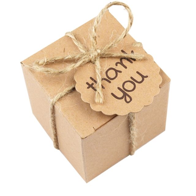 5x5x5cm Kraft Paper Square Chocolate Boxes