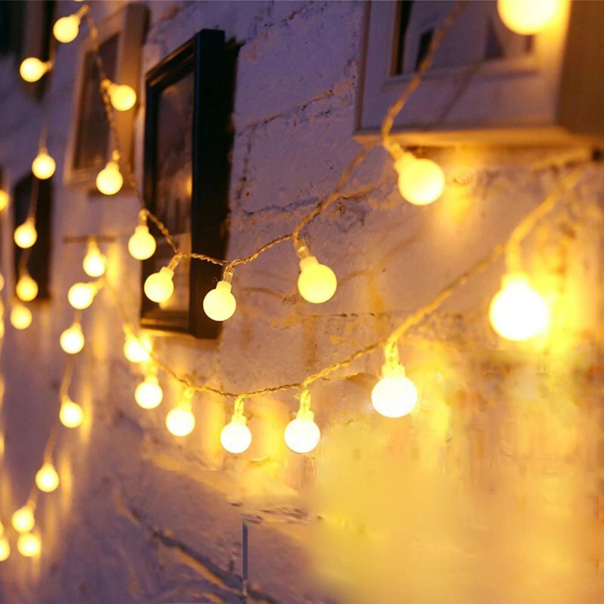 Ball Battery Box String Light Remote Control Room Decoration Christmas Holiday Party Light Outdoor Camping Decorative Modeling Hanging Lamp