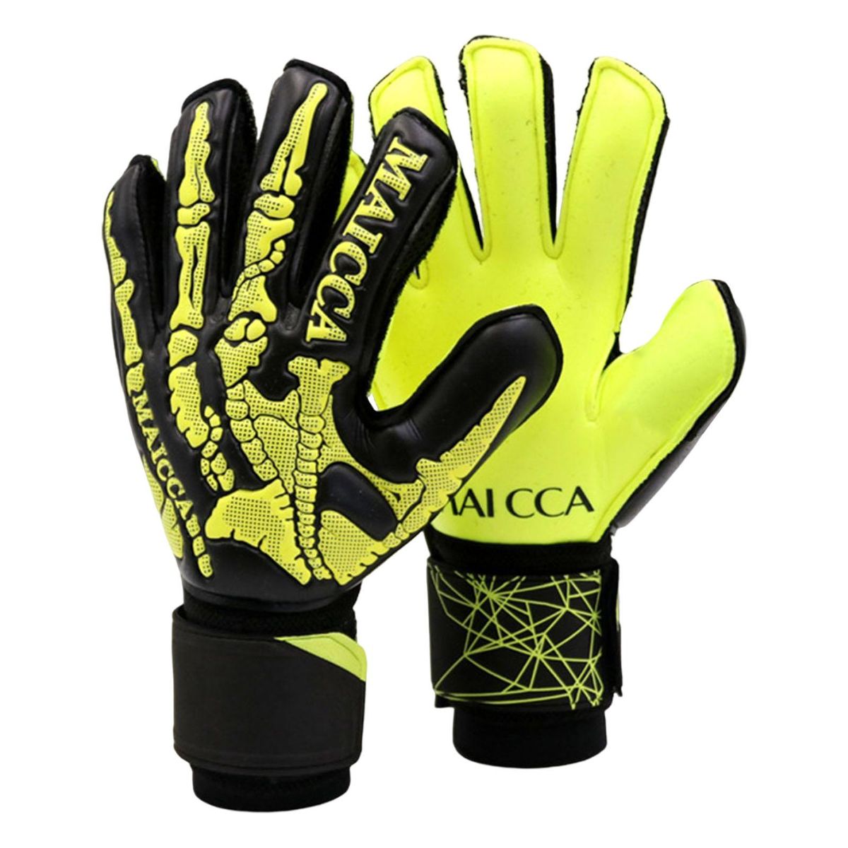 Goalkeeper Gloves  Girls Football Black Yellow 9