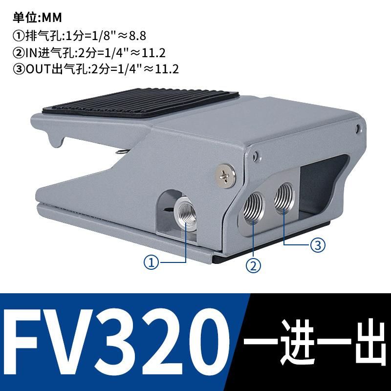 Pneumatic Foot Valve 4f210-08L Cylinder Reversing Ventilation Switch Fv320 Pedal Type Controller 420 Valve 3