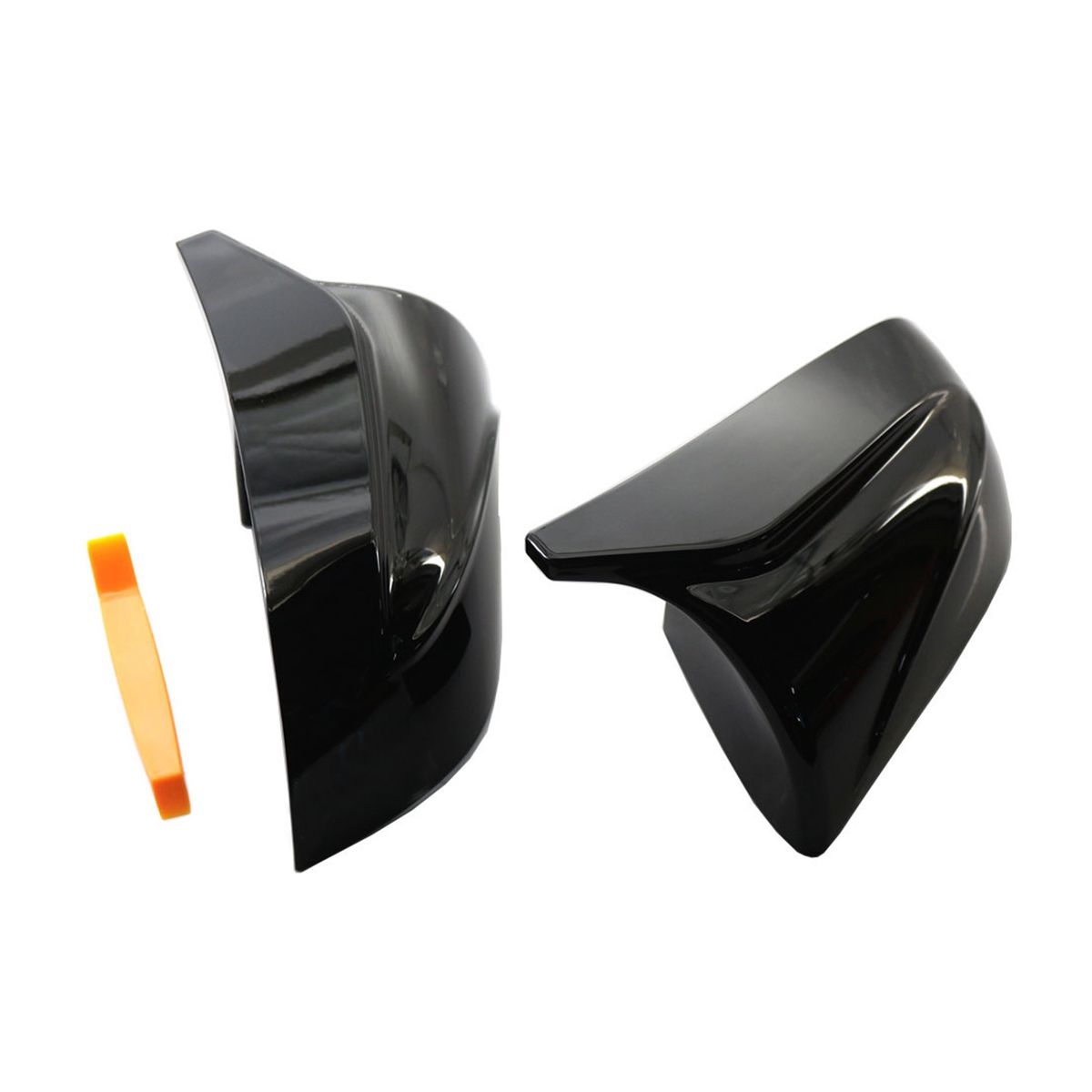 Glossy Black Left   Right Side Mirror Cover, One Pair Side