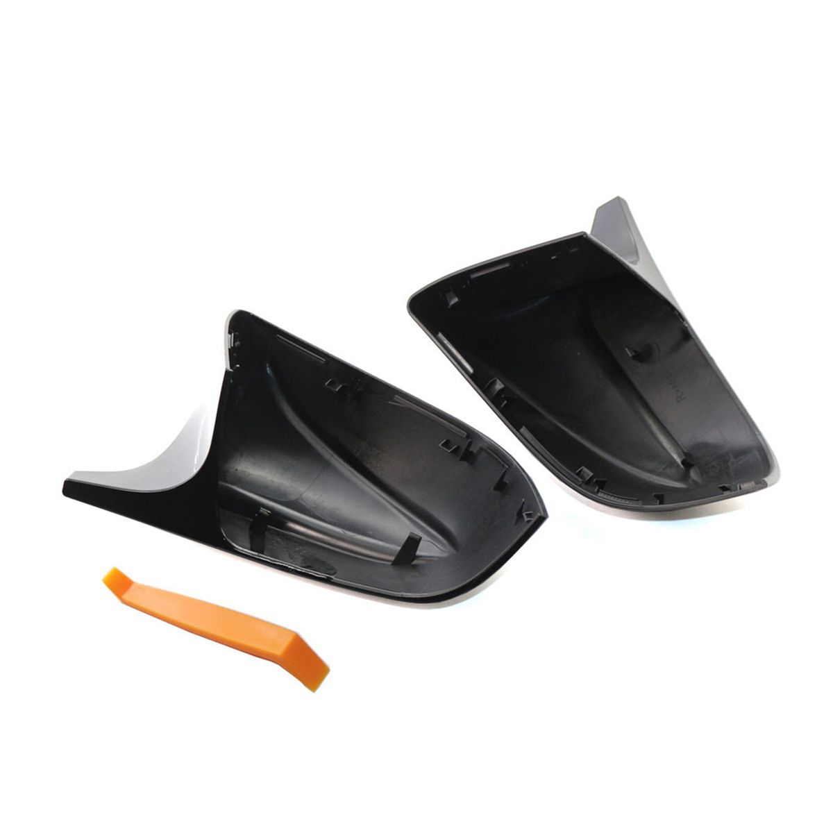 Glossy Black Left   Right Side Mirror Cover, One Pair Side