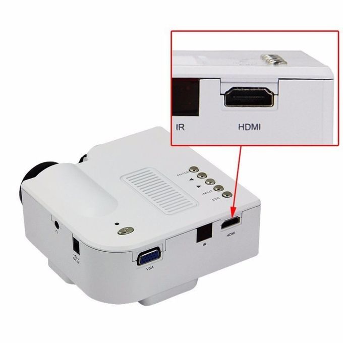 ED LCD (QVGA) Mini Video Projector-White