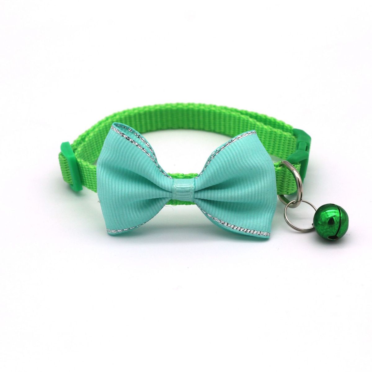 8pcs Pet Collars New Pet Bow Bell Collars