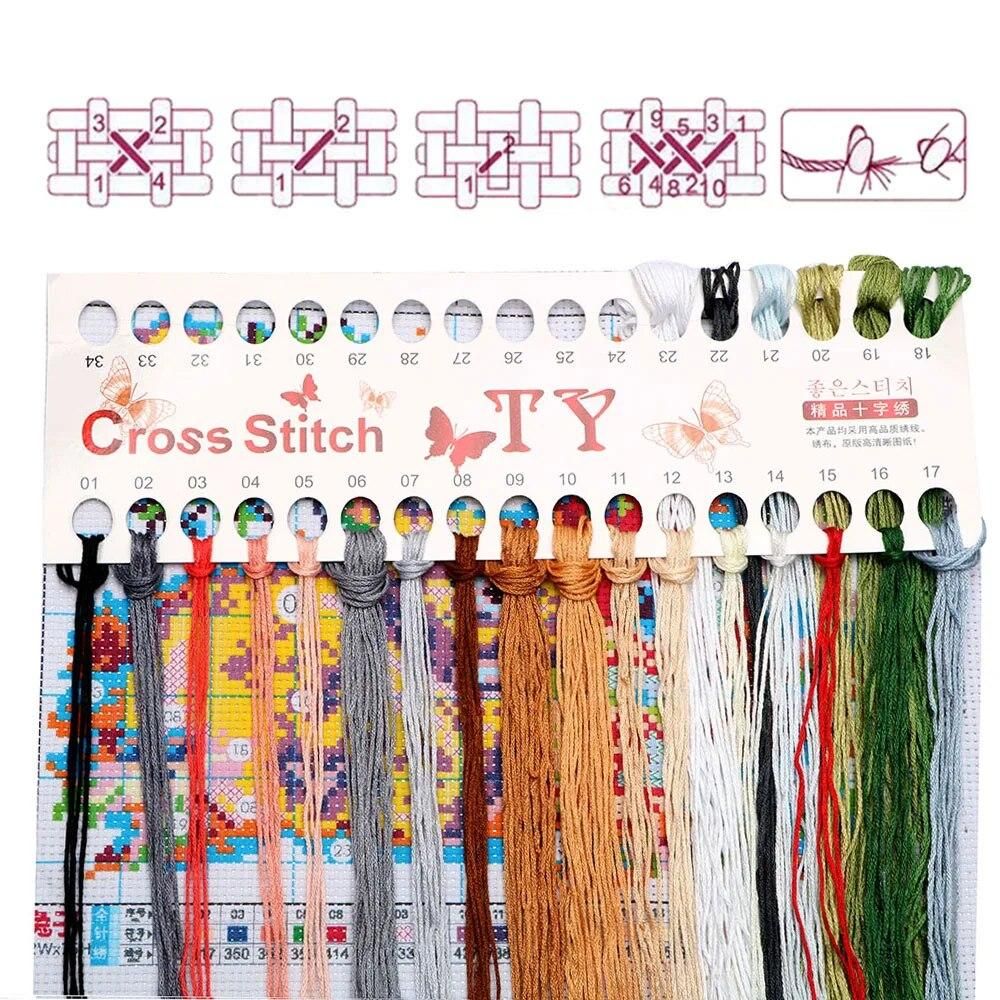 Cross Stitch Needlework Sets Rabbit Pattern Crafts Embroidery kits 11CT Print Cloth DIY
