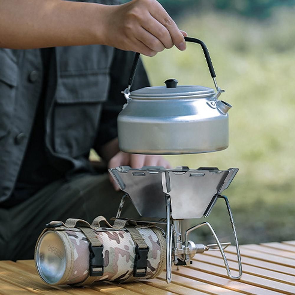 Outdoor Camping Stoves Rack Portable Stainless Steel Furnace Frame Windshield Multifunctional Picnic BBQ Cooking Accessory Fire Burn Pit Stand Wind Screen