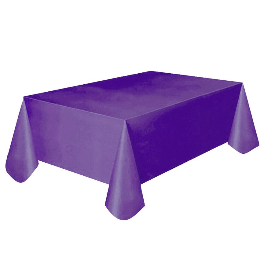 Plastic Disposable Tablecloth Wedding Party Table Cover Rectangle Desk Cloth Wipe Covers For Events Home Plum
