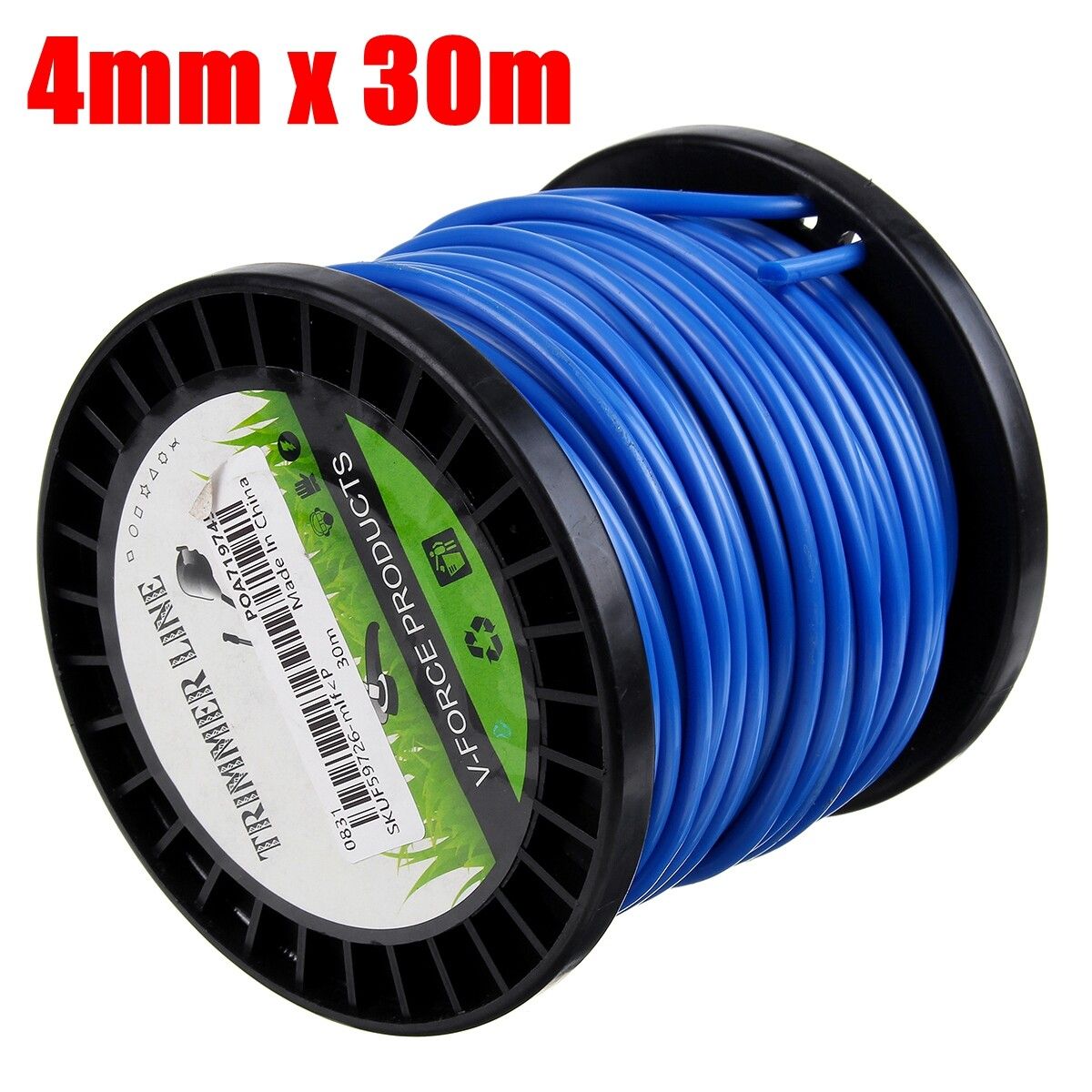 4mm Heavy Duty Nylon Round Trimmer Line Brushcutter Rope 5m/10m/30m Blue Garden 5m
