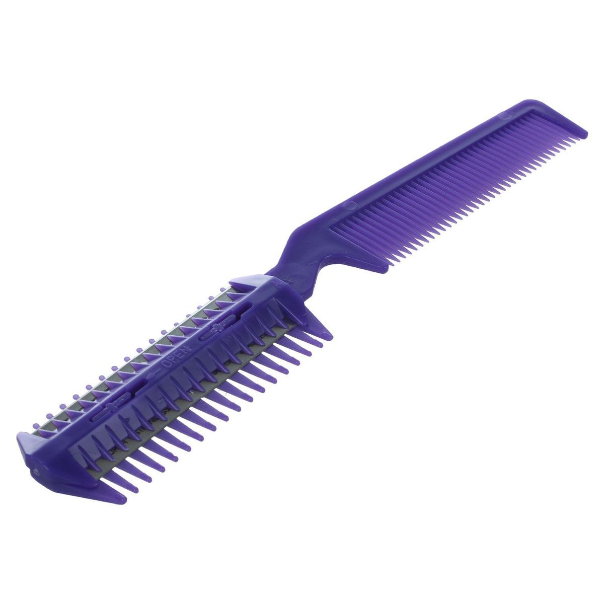 Plastic Hair Comb  Trimmer Purple