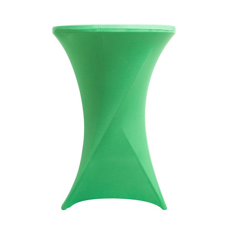 Elastic Cocktail Table Cover Spandex Stretch Anti-dirty Tablecloth For Bar Table Bistro Banquet Wedding Party Event Hotel Decor Green