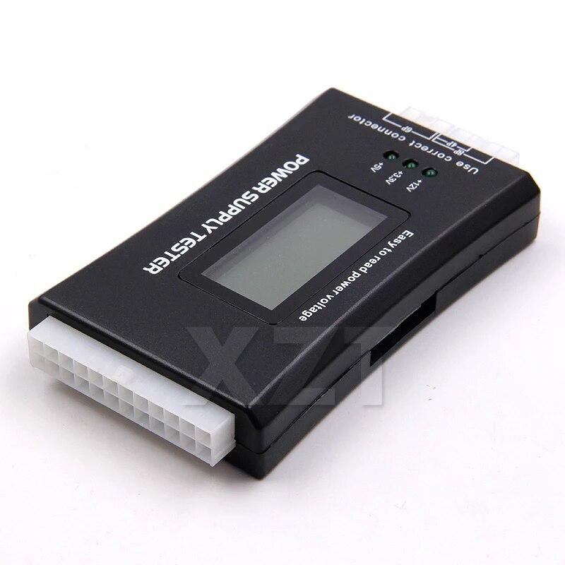 Newest Digital LCD Power Supply Tester Multifunction Computer 20 24 Pin Sata LCD PSU HD ATX BTX Voltage Tester