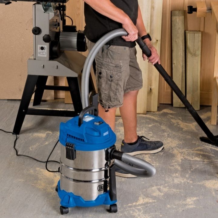 Wet And Dry Vacuum Cleaner, 20L Stainless Steel Tank,1250W