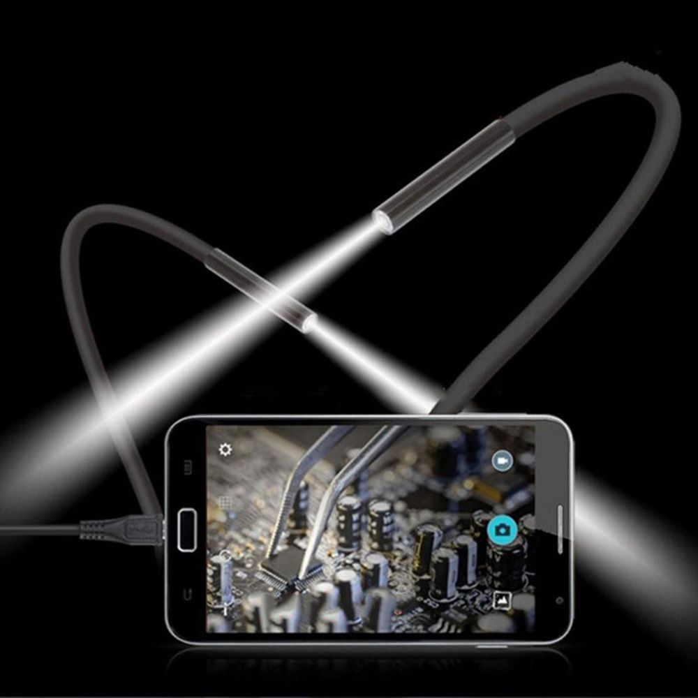 USB 5.5MM Lens 1M/1.5M/2M/3.5M/5M Soft Cable Android Endoscope Camera Led Light Borescopes Mini Camera For PC Android Phone-5.5mm Lens
