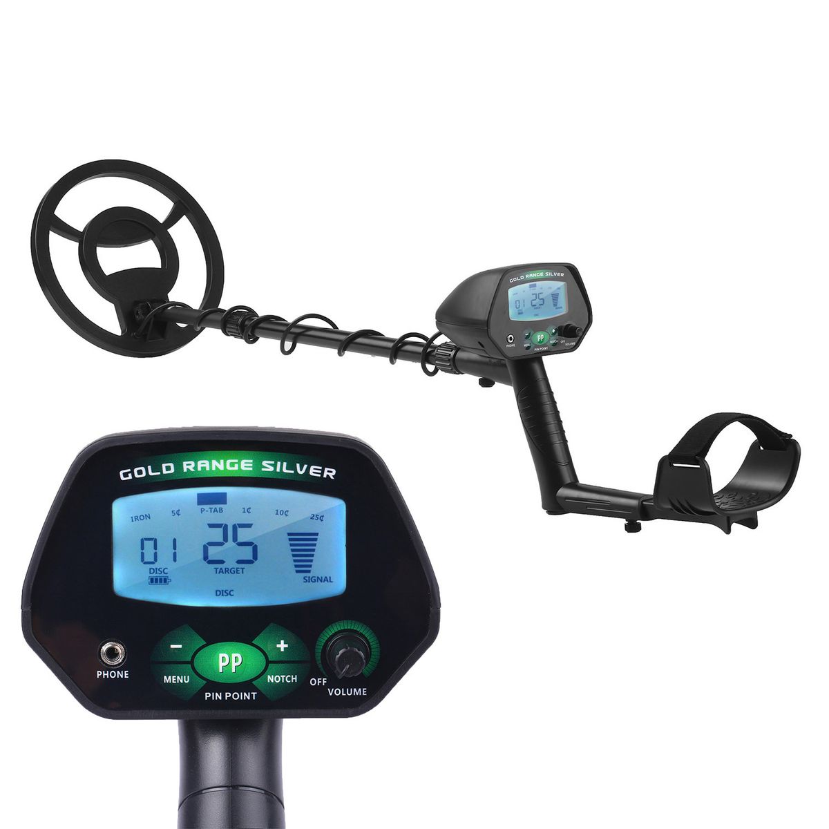 Outdoor Metal Finder Underground Metal Detector LCD Treasure